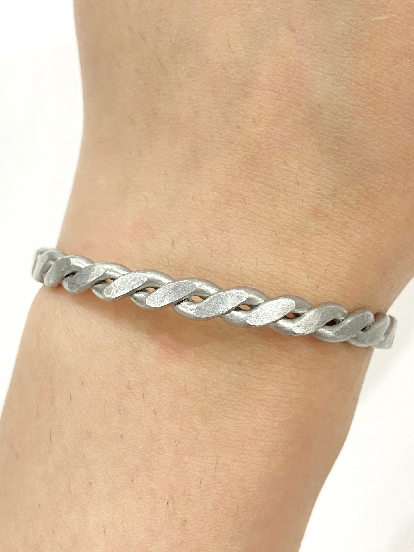 Hammered Twisted Wire Bracelet
