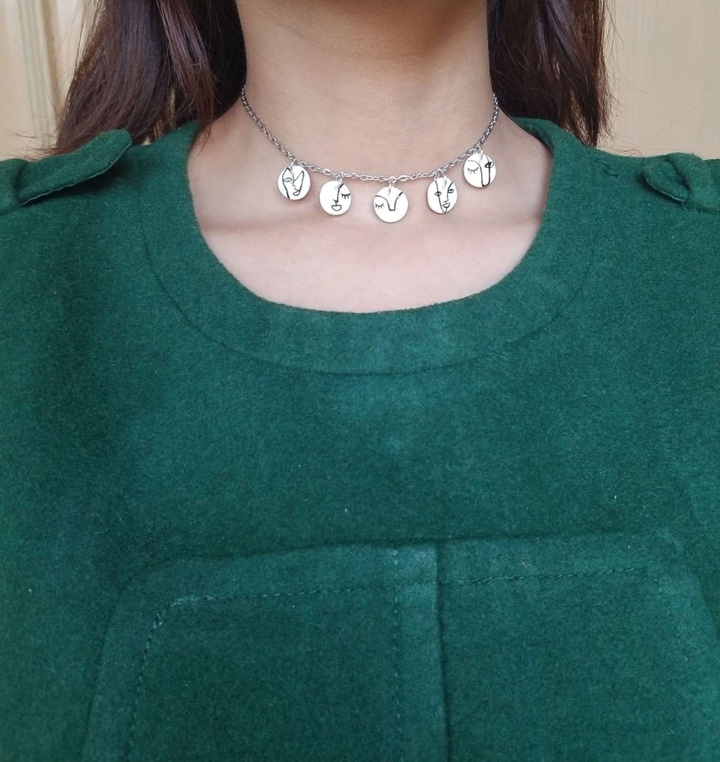 Handmade Handpainted Necklace 3