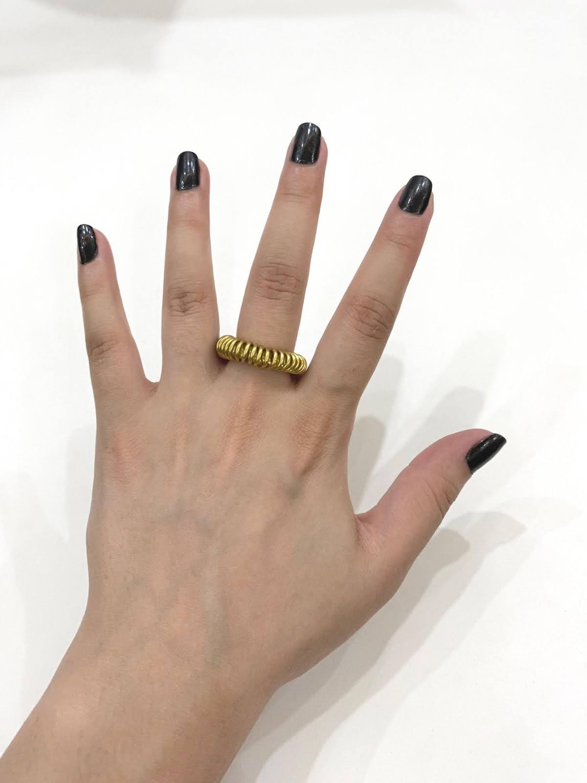 Spring Golden Wire Ring