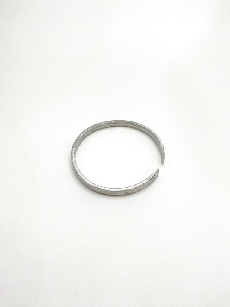Flat Silver Wire Bracelet